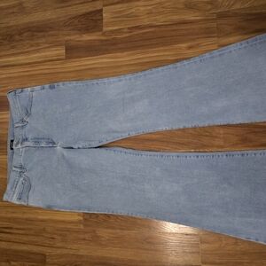 Express Blue Flare Wide Leg Jeans